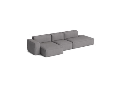 Canapé Mags Soft Low déhoussable de Hay, 3 places combinaison 4 méridienne gauche, tissu Hallingdal 166