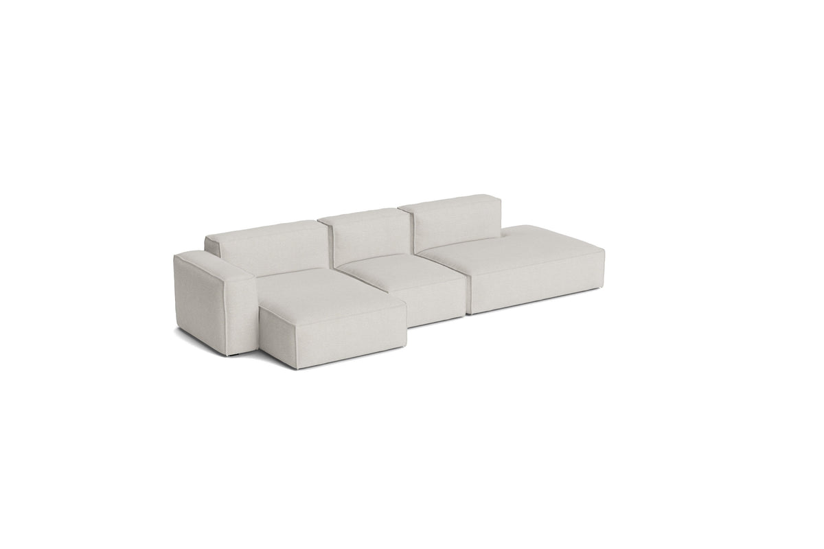 Canapé Mags Soft Low déhoussable de Hay, 3 places combinaison 4 méridienne gauche, tissu Story 102