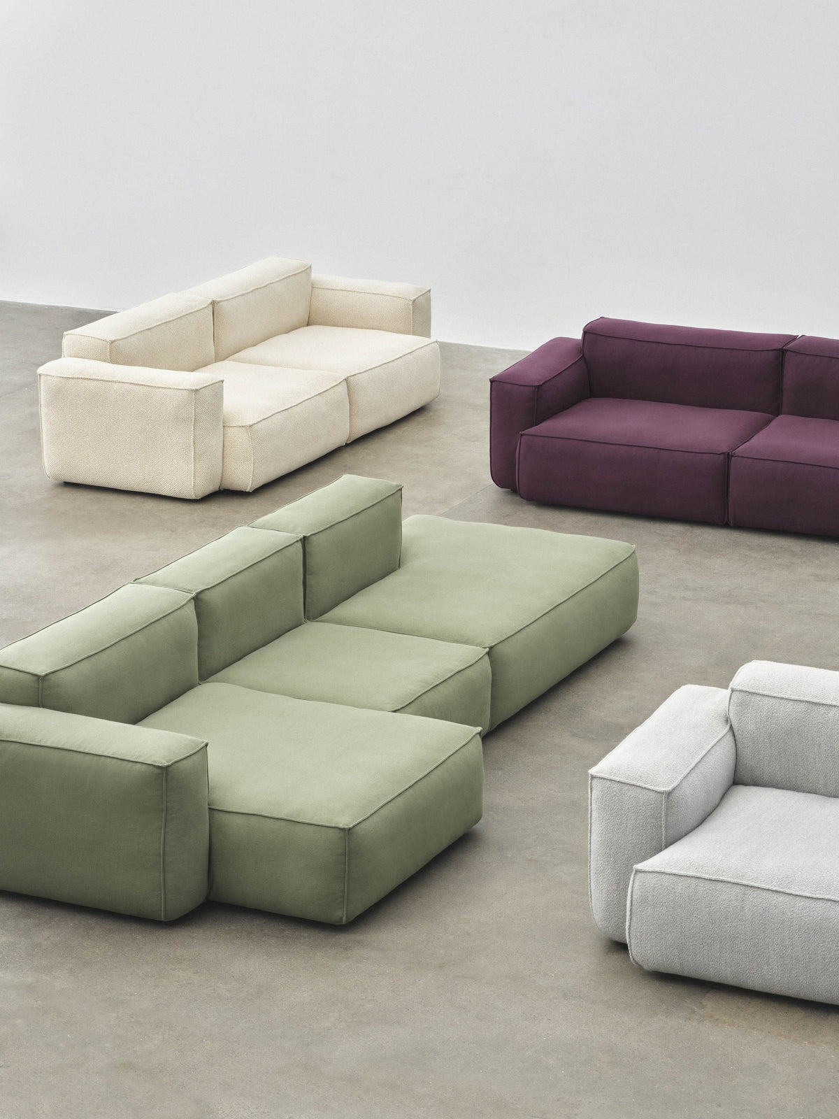 Canapés Mags Soft Low déhoussables de Hay en plusieurs compositions et coloris, vue d&