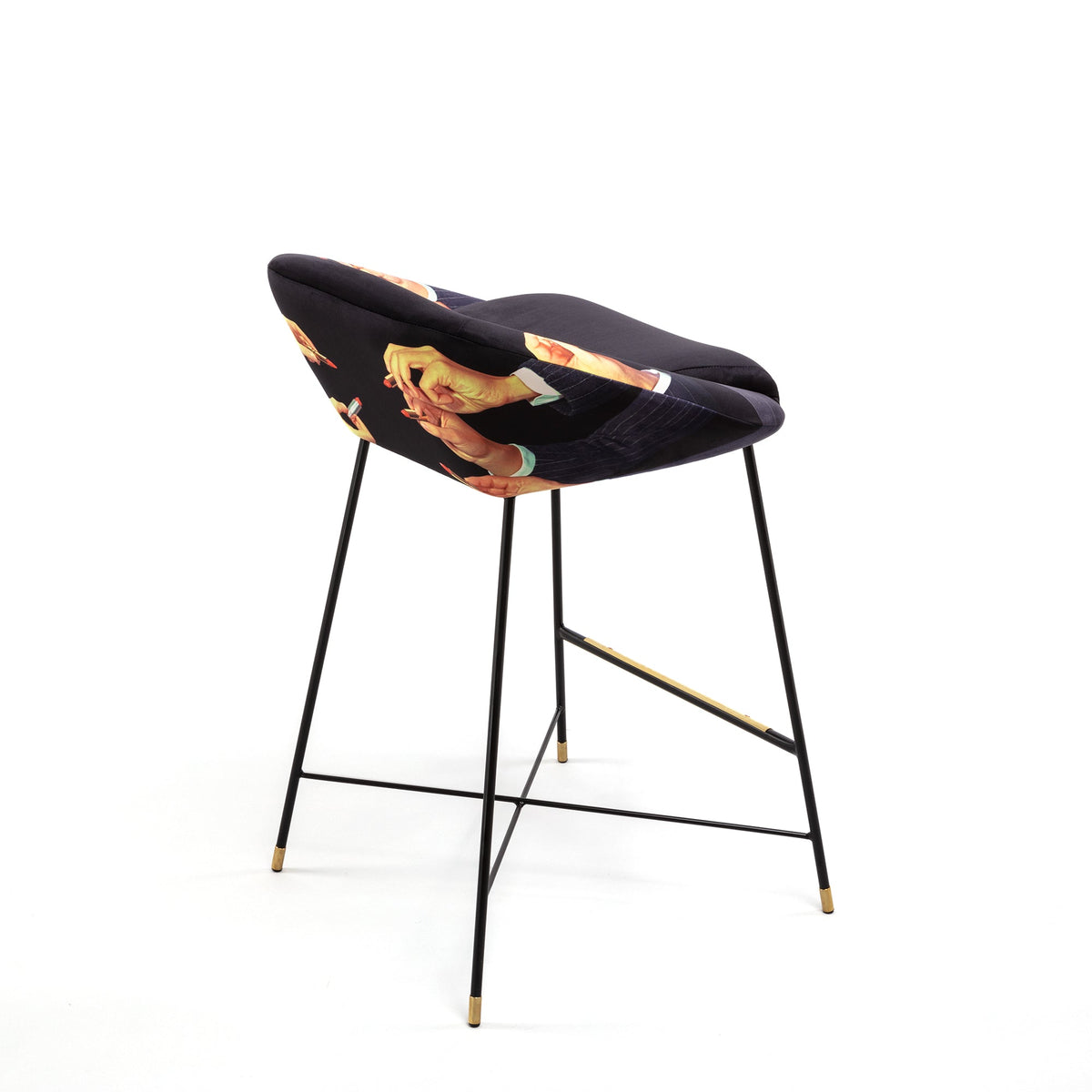 Tabouret haut Lipsticks Black de ToiletPaper - Seletti-vue 3-The Woods Gallery