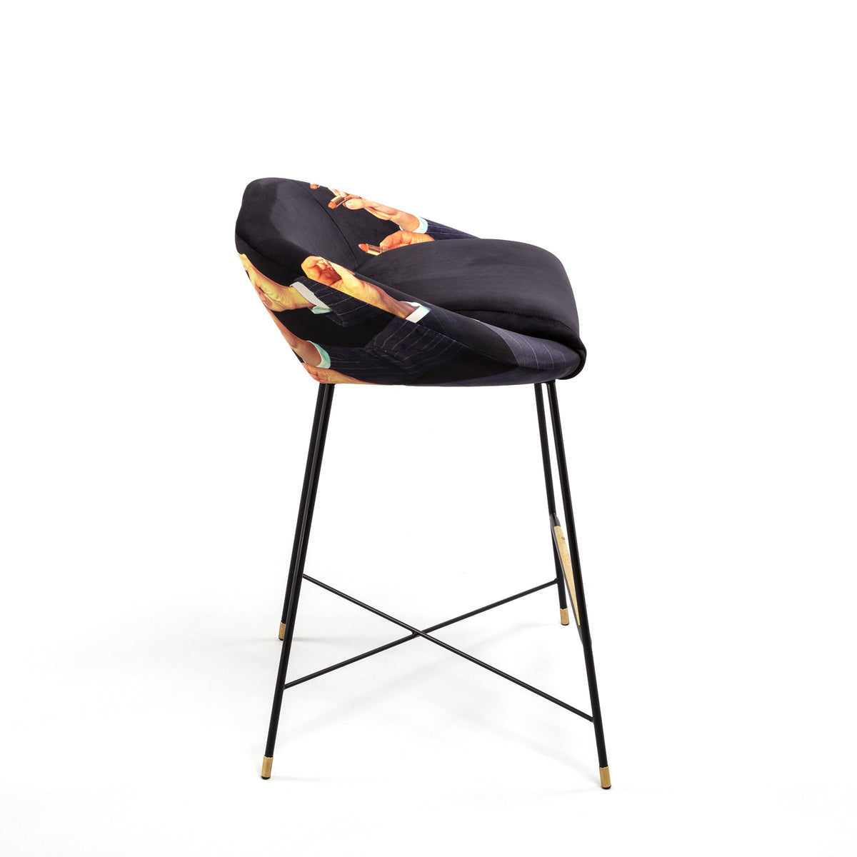 Tabouret haut Lipsticks Black de ToiletPaper - Seletti-vue 2-The Woods Gallery