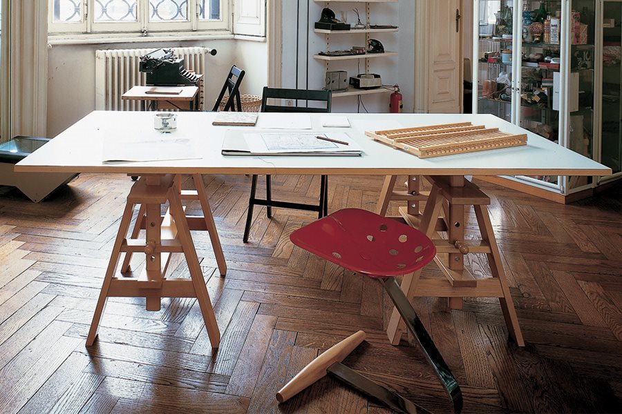 Table de travail Leonardo 2650 de Achille Castiglioni - Zanotta, vue 4
