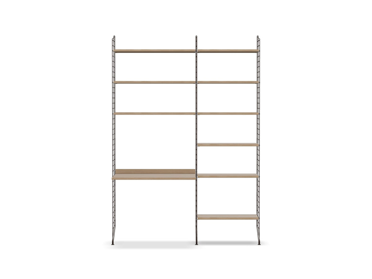 Espace de travail Workspace B - String Furniture-Chêne-Marron foncé-The Woods Gallery