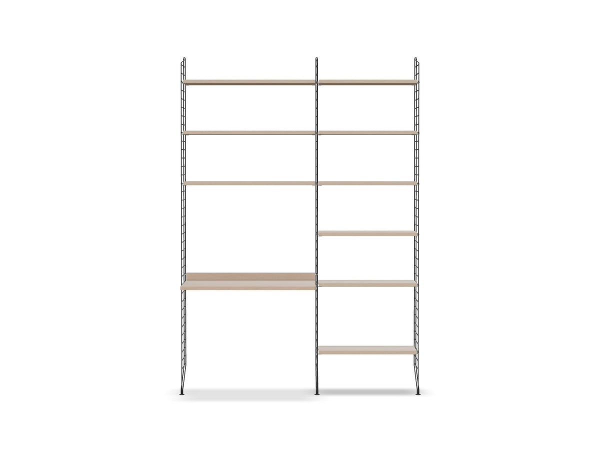 Espace de travail Workspace B - String Furniture-Frêne-Gris foncé-The Woods Gallery