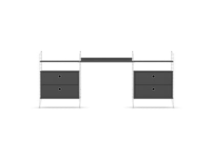 Espace de travail Workspace C - String Furniture-Gris foncé-Blanc-The Woods Gallery