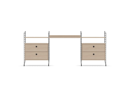 Espace de travail Workspace C - String Furniture-Frêne-Gris foncé-The Woods Gallery