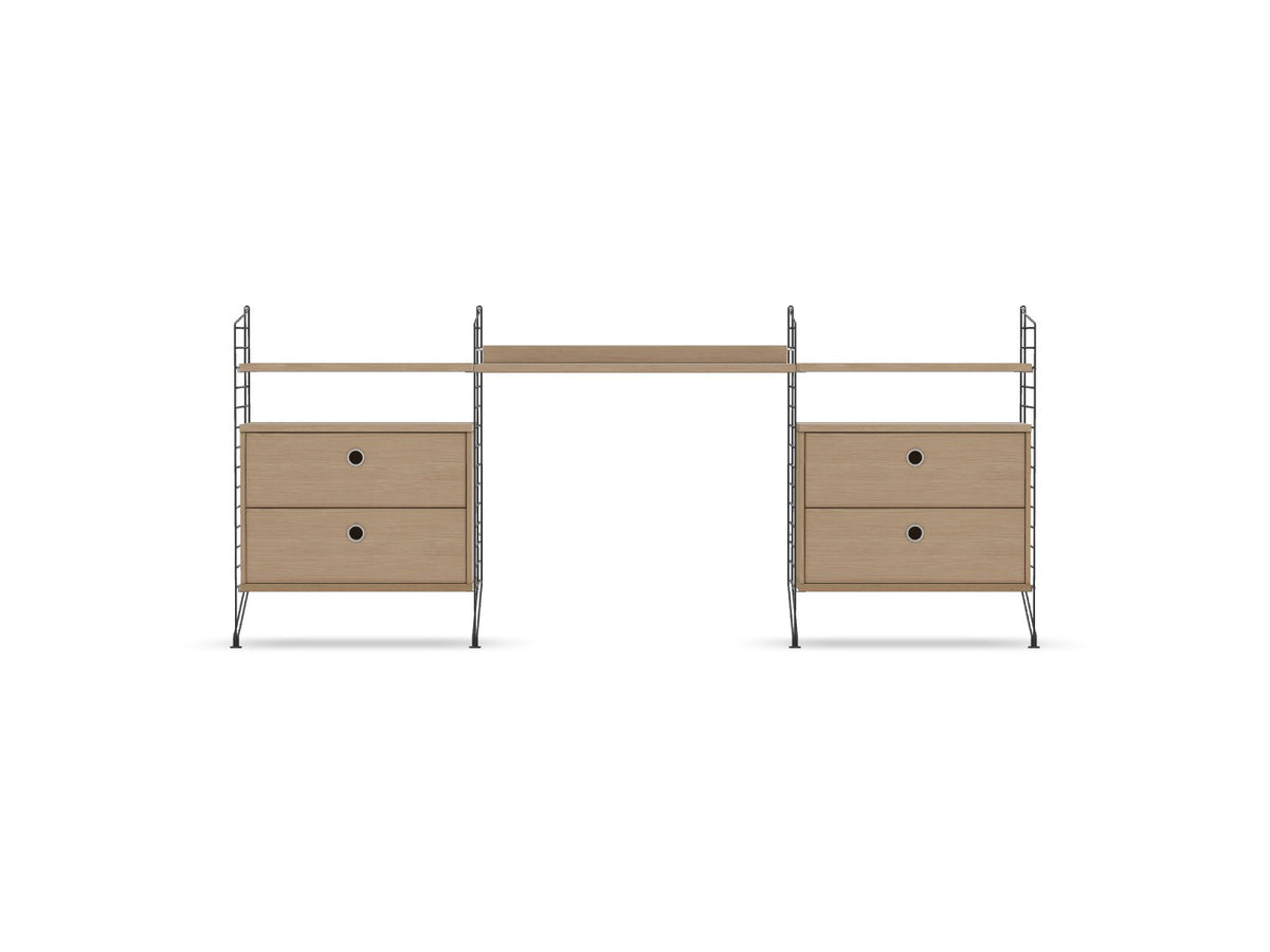 Espace de travail Workspace C - String Furniture-Chêne - Gris foncé-The Woods Gallery