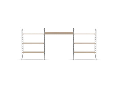 Espace de travail Workspace D - String Furniture-Frêne-Gris foncé-The Woods Gallery