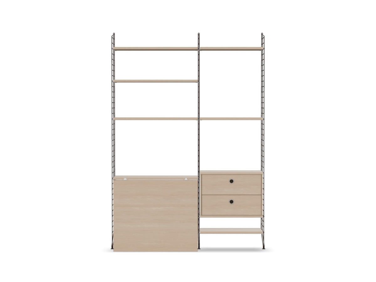 Espace de travail Workspace E - String Furniture-Frêne-Marron foncé-The Woods Gallery