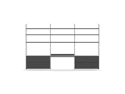 Espace de travail Workspace F - String Furniture-Gris foncé-Gris foncé-The Woods Gallery