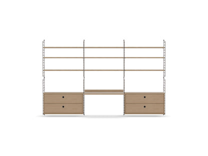 Espace de travail Workspace F - String Furniture-Chêne-Marron foncé-The Woods Gallery