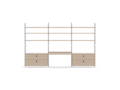 Espace de travail Workspace F - String Furniture-Frêne-Marron foncé-The Woods Gallery