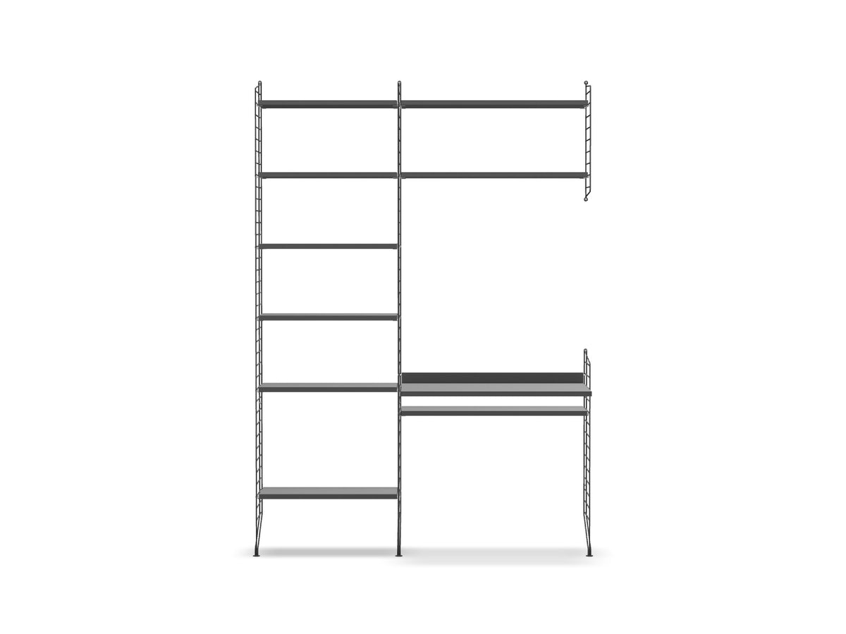 Espace de travail Workspace G - String Furniture-Gris foncé-Gris foncé-The Woods Gallery