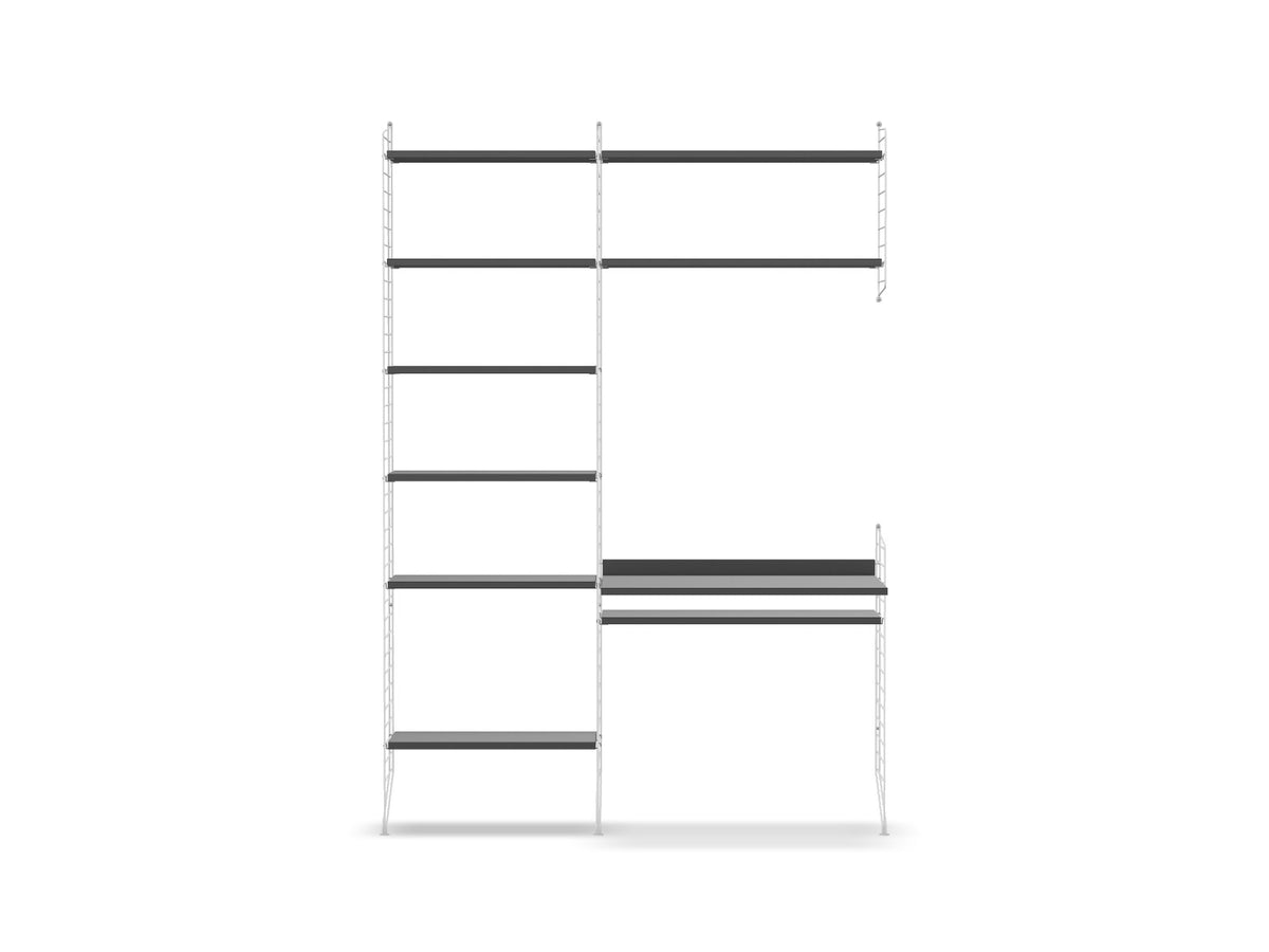 Espace de travail Workspace G - String Furniture-Gris foncé-Blanc-The Woods Gallery
