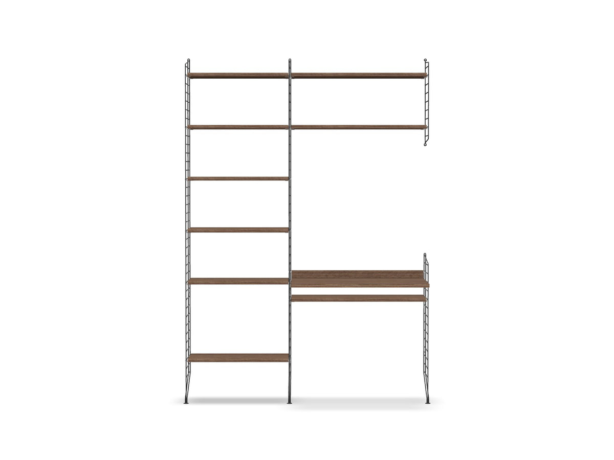 Espace de travail Workspace G - String Furniture-Noyer-Gris foncé-The Woods Gallery