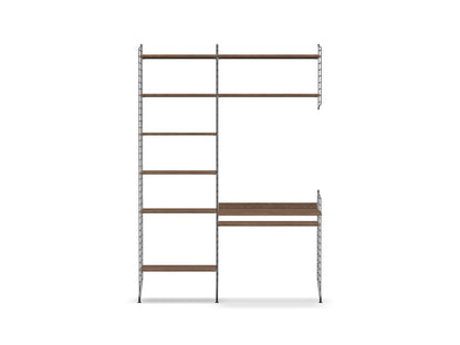 Espace de travail Workspace G - String Furniture-Noyer-Gris foncé-The Woods Gallery
