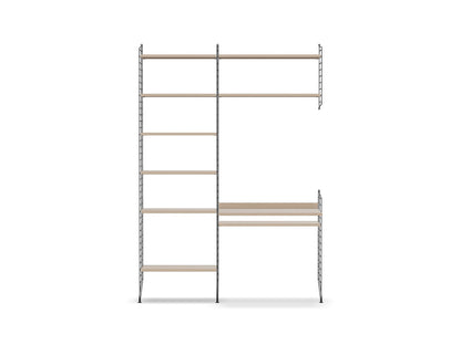 Espace de travail Workspace G - String Furniture-Frêne-Gris foncé-The Woods Gallery