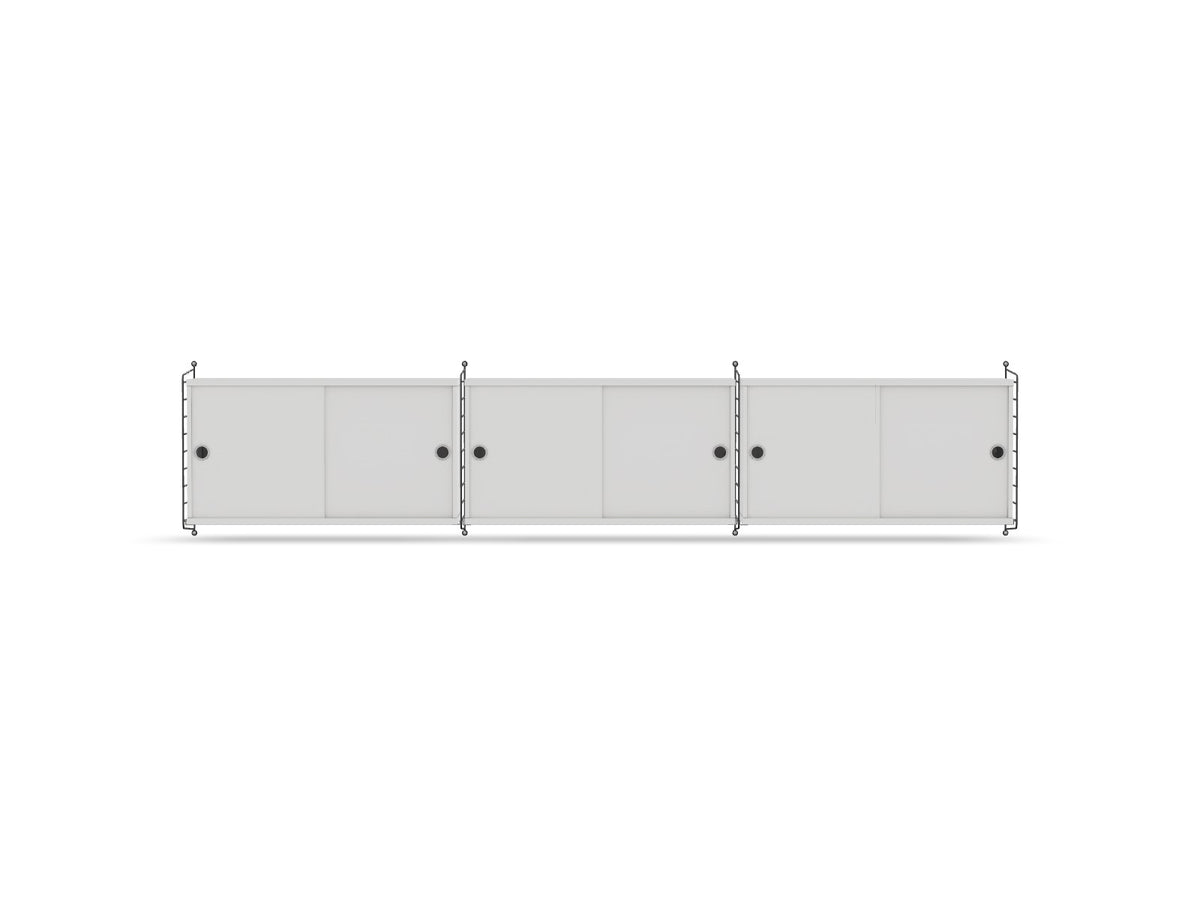 Ensemble de salon D - String Furniture-Blanc - Gris foncé-The Woods Gallery
