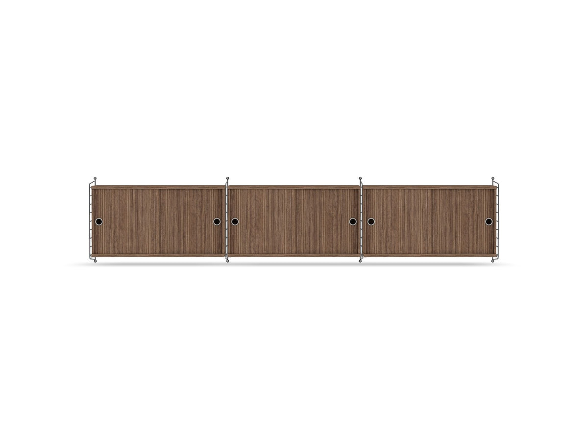 Ensemble de salon D - String Furniture-Gris foncé - Noyer-The Woods Gallery