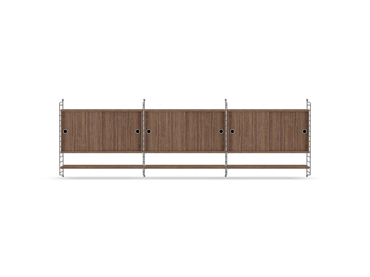 Ensemble de salon E - String Furniture-Gris foncé - Noyer-The Woods Gallery