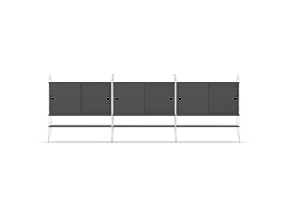 Ensemble de salon F - String Furniture-Blanc - Gris foncé-The Woods Gallery