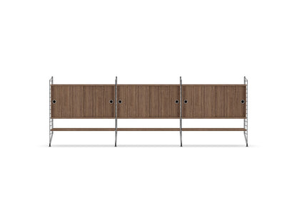 Ensemble de salon F - String Furniture-Gris foncé - Noyer-The Woods Gallery