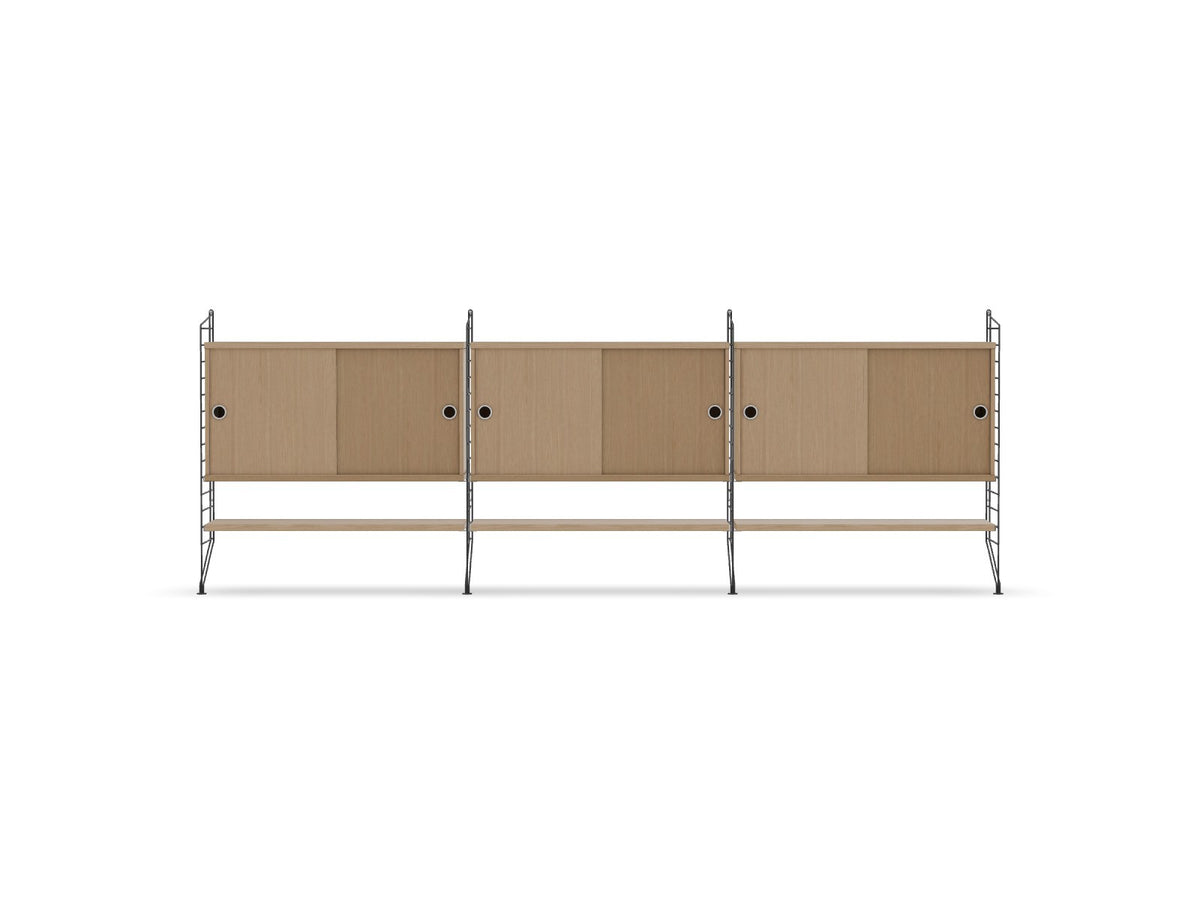Ensemble de salon F - String Furniture-Gris foncé - Chêne-The Woods Gallery