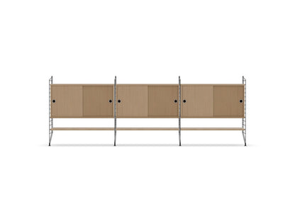 Ensemble de salon F - String Furniture-Gris foncé - Chêne-The Woods Gallery