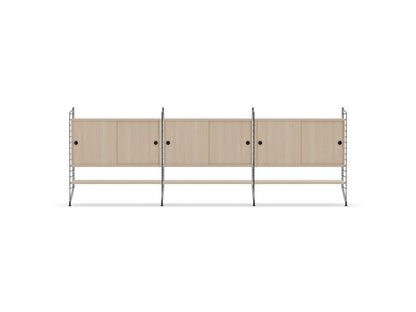 Ensemble de salon F - String Furniture-Gris foncé - Frêne-The Woods Gallery