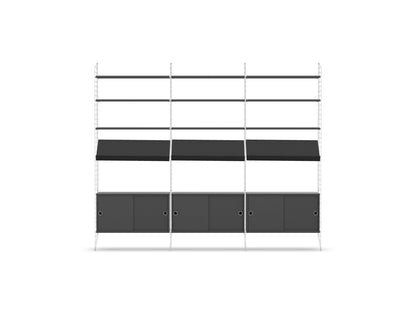 Ensemble de salon G - String Furniture-Blanc - Gris foncé-The Woods Gallery