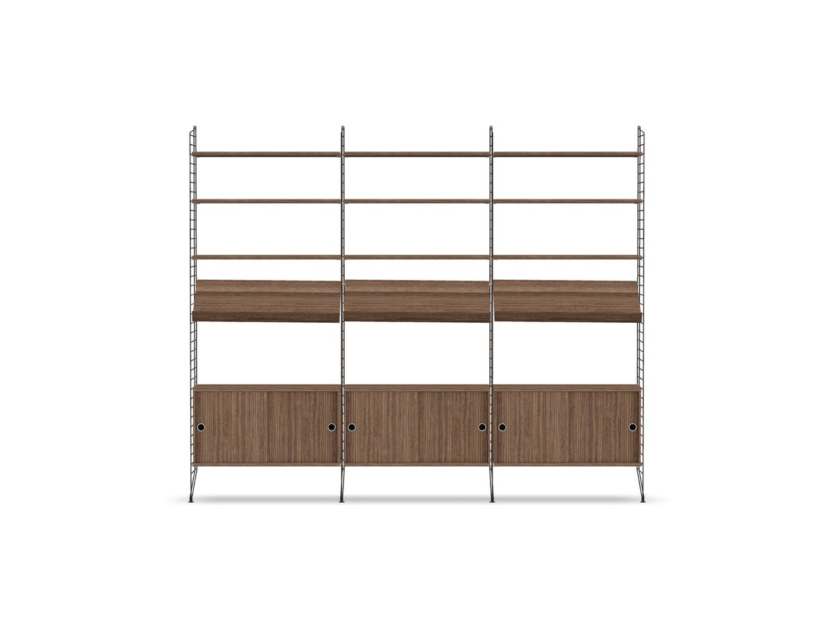 Ensemble de salon G - String Furniture-Marron foncé - Noyer-The Woods Gallery