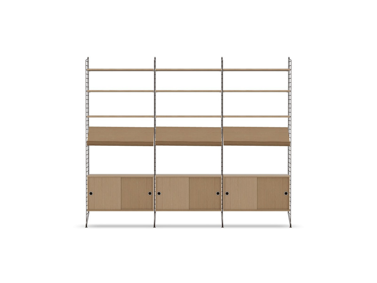 Ensemble de salon G - String Furniture-Marron foncé - Chêne-The Woods Gallery