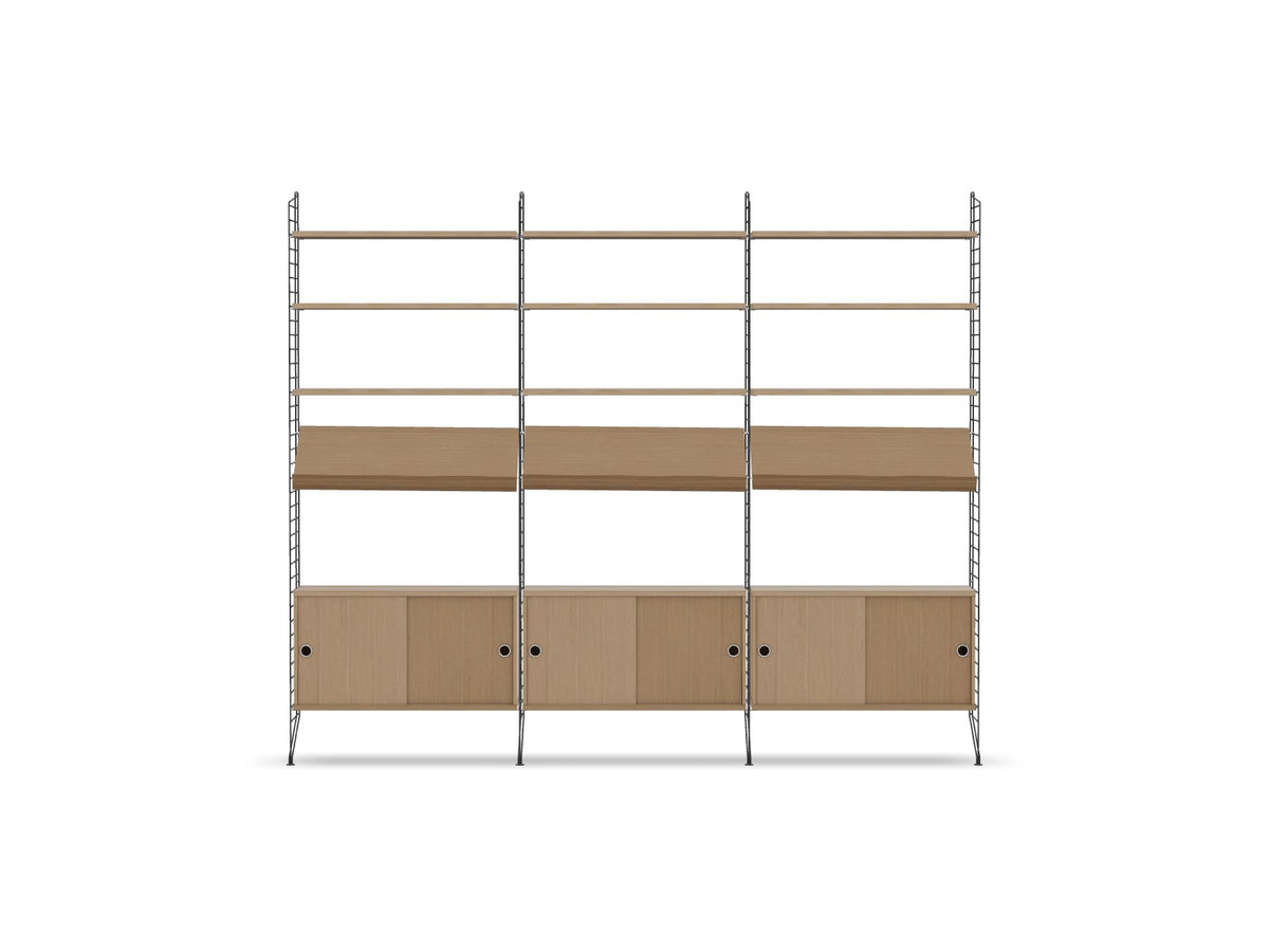 Ensemble de salon G - String Furniture-Gris foncé - Chêne-The Woods Gallery