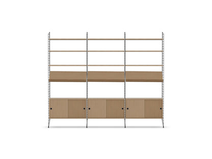 Ensemble de salon G - String Furniture-Gris foncé - Chêne-The Woods Gallery