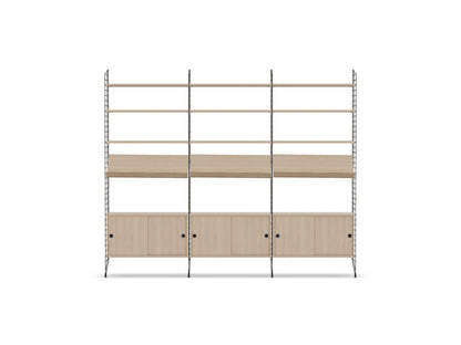 Ensemble de salon G - String Furniture-Marron foncé - Frêne-The Woods Gallery
