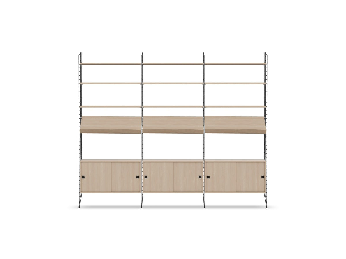 Ensemble de salon G - String Furniture-Gris foncé - Frêne-The Woods Gallery