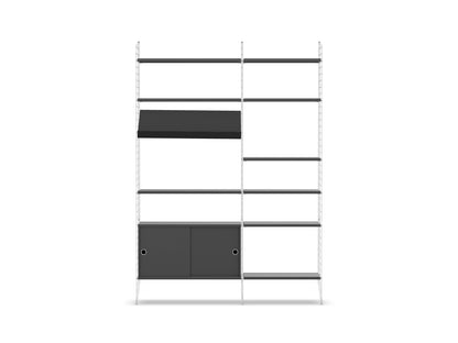 Ensemble de salon H - String Furniture-Blanc - Gris foncé-The Woods Gallery