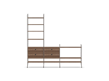 Ensemble de salon J - String Furniture-Marron foncé - Noyer-The Woods Gallery