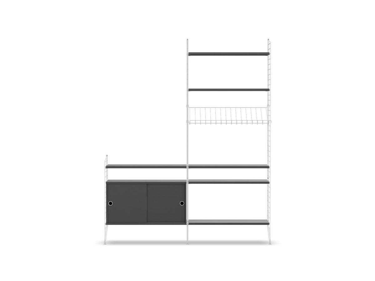 Ensemble de salon K - String Furniture-Blanc - Gris foncé-The Woods Gallery