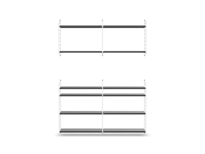 Ensemble de salon N - String Furniture-Blanc - Gris foncé-The Woods Gallery