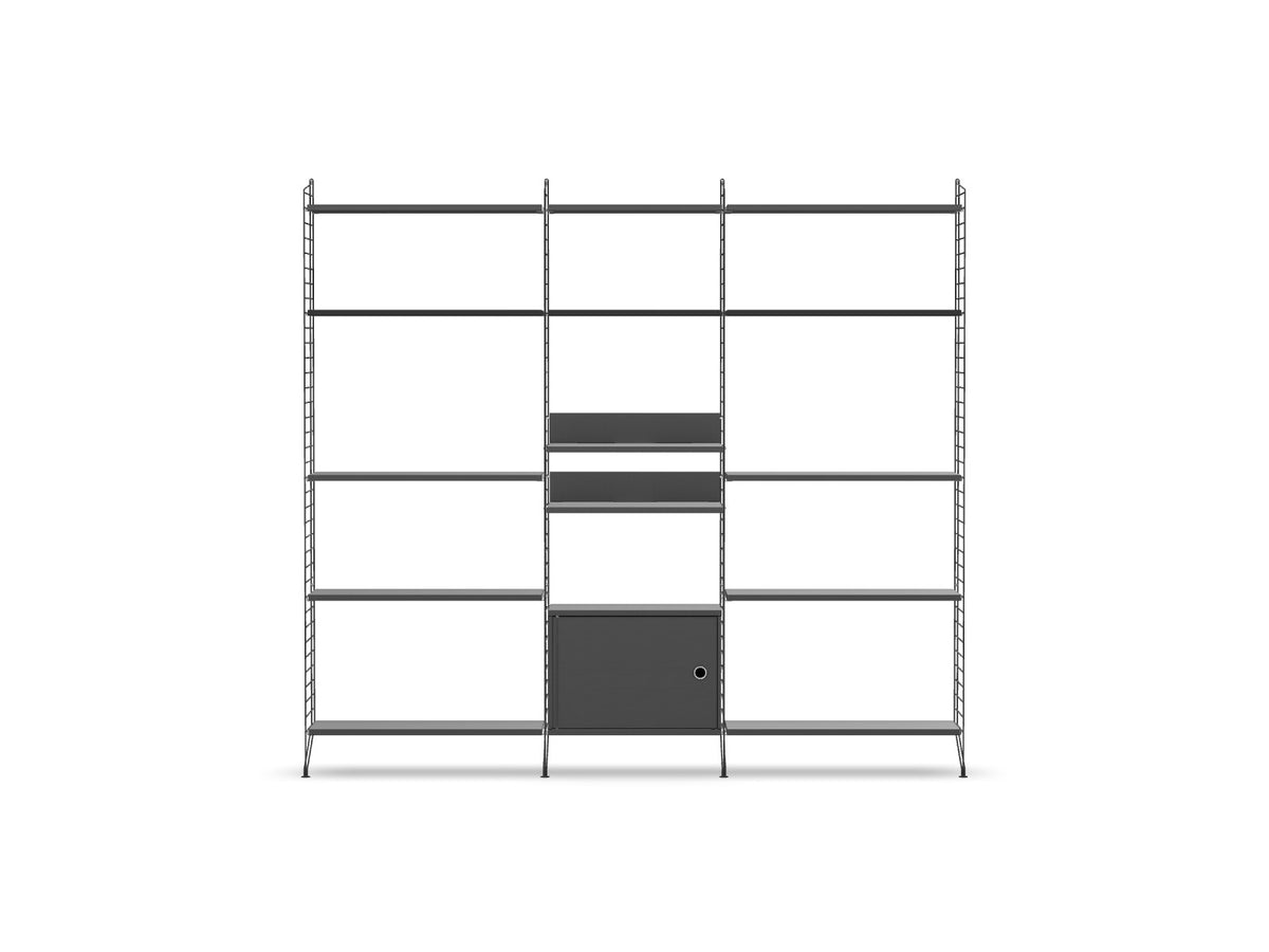 Ensemble de salon Q - String Furniture-Gris foncé-The Woods Gallery