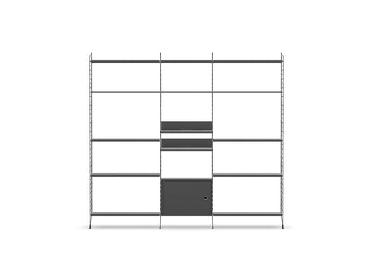 Ensemble de salon Q - String Furniture-Gris foncé-The Woods Gallery