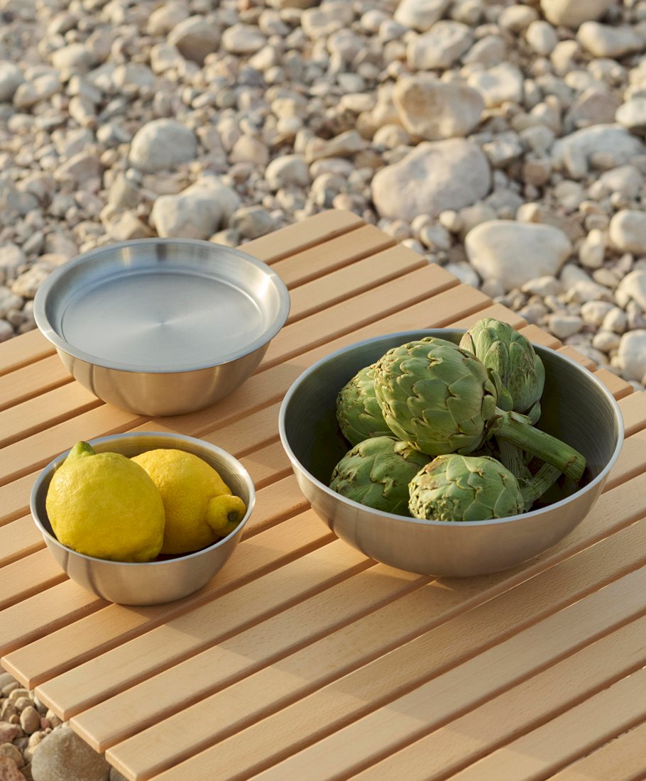 Bol en acier (lot de 2) Outdoor Market de Jasper Morrison - Hay