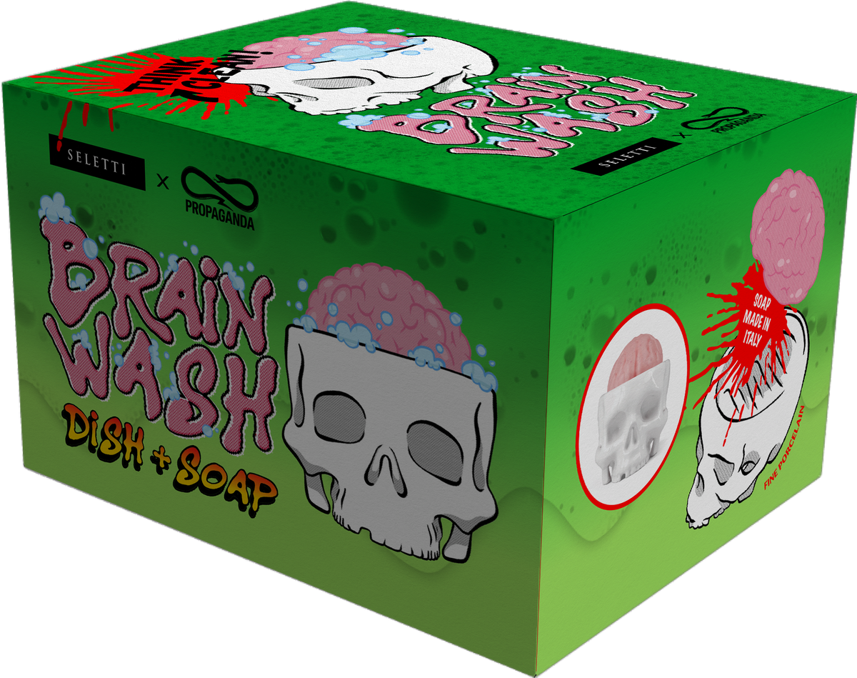 Porte-savon Brain Wash blanc de Propaganda - Seletti-vue 9-The Woods Gallery