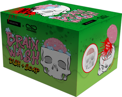 Porte-savon Brain Wash blanc de Propaganda - Seletti-vue 9-The Woods Gallery
