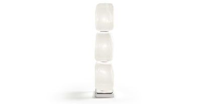 Lampadaire Wax, Stone, Light de Linde Freya Tangelder - Cassina-vue de face, trois blocs de verre blanc-Cassina