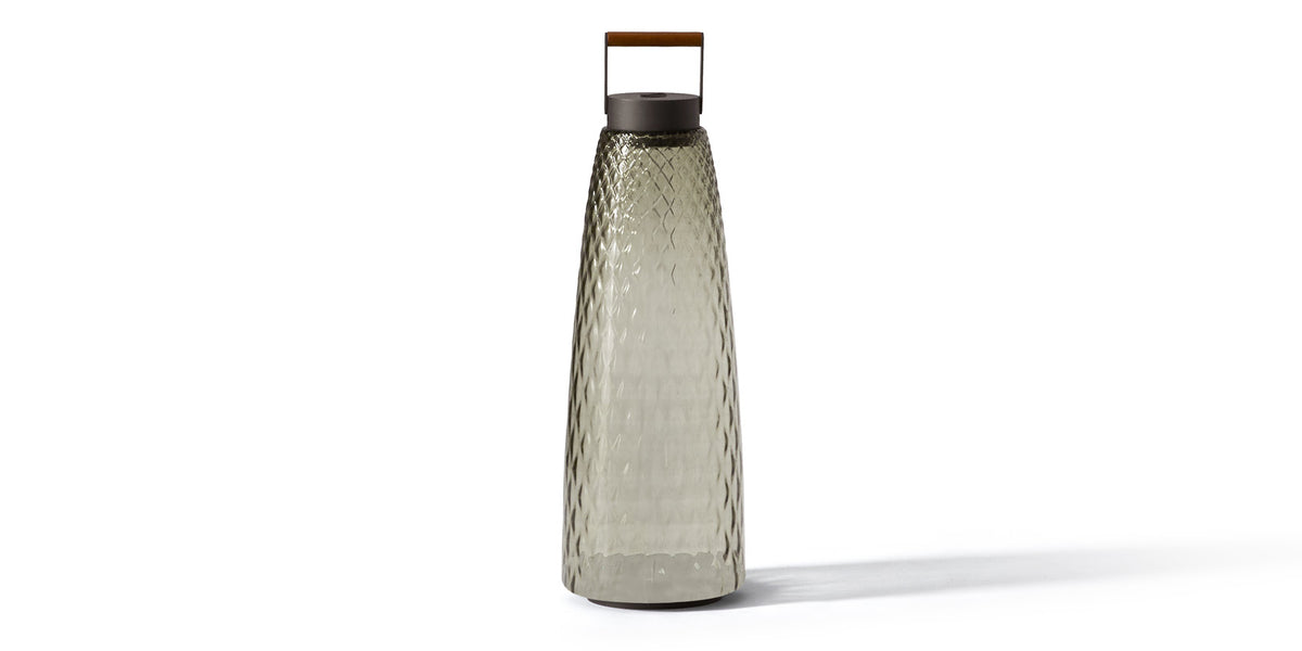Lampe portable Singapore Sling Outdoor - Cassina-vue de face, verre fumé losangé-Cassina