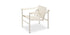 Fauteuil 1 dossier basculant (LC1), Outdoor - Cassina-vue de trois quarts, fauteuil crème à structure tubulaire-Cassina