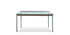 Table 10 en tube (LC10) - Cassina-vue de face, plateau en verre sur piétement chromé-Cassina