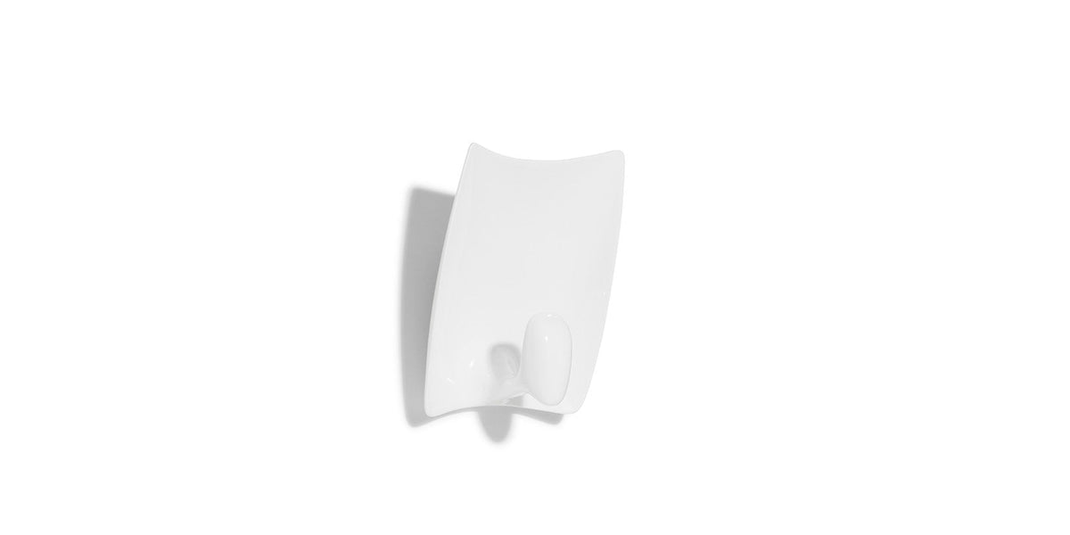 Applique Valor.S de Philippe Starck - Cassina-vue de face, pièce en céramique blanche-Cassina